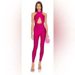 Hola Halterneck Jumpsuit in Fuchsia by 
The Andamane